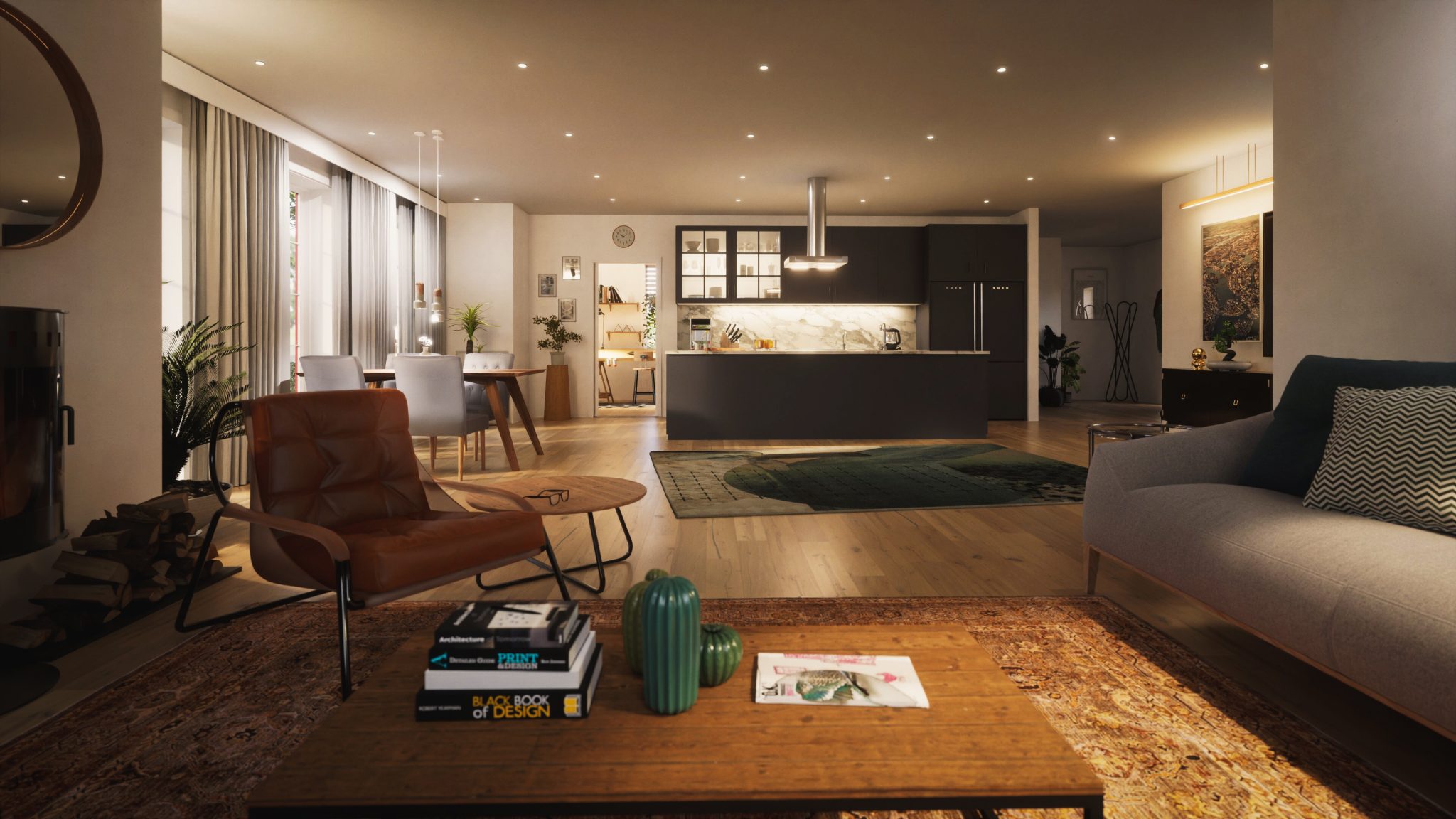 Stockholm architectural visualization - Trygge interior