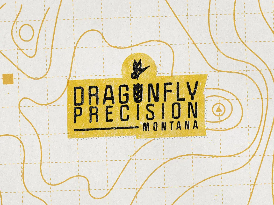 A logo for Dragonfly Precision, based in Montana, USA.