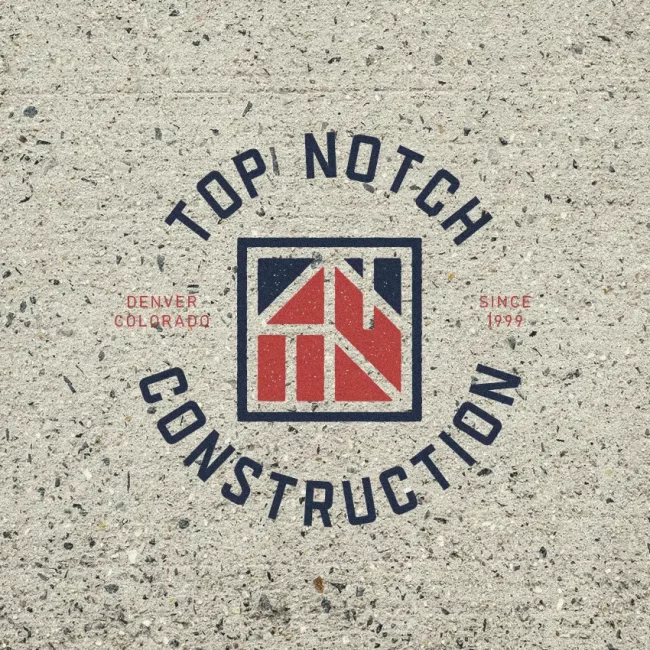 A logo design for Top Notch Construction, from Denver, Colarado.