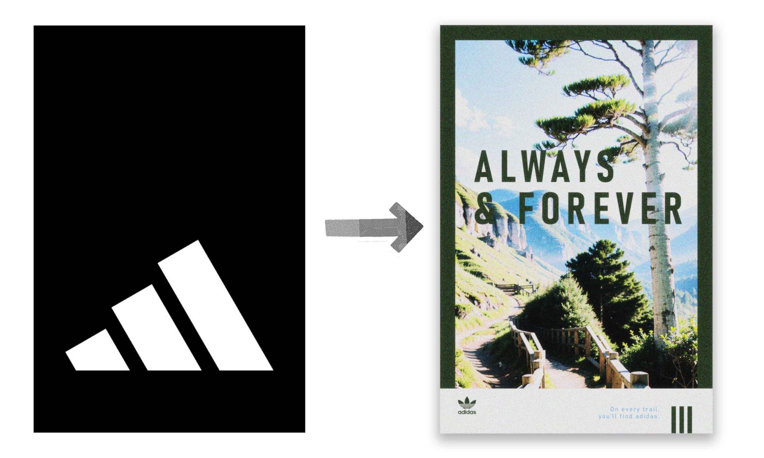 Adidas Logo turned into a landscape.